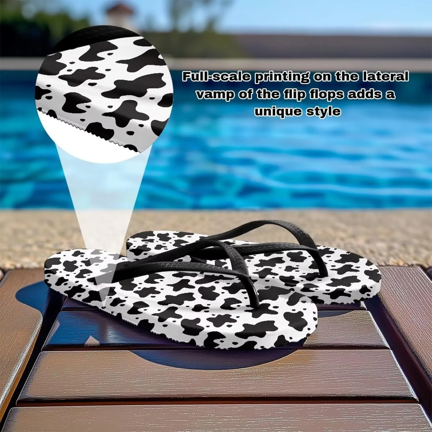 Women’s Flip Flop Summer Slippers Anti Slip Lightweight Soft Summer Slippers Beach Pool Bathroom Flat Slide Shoes
