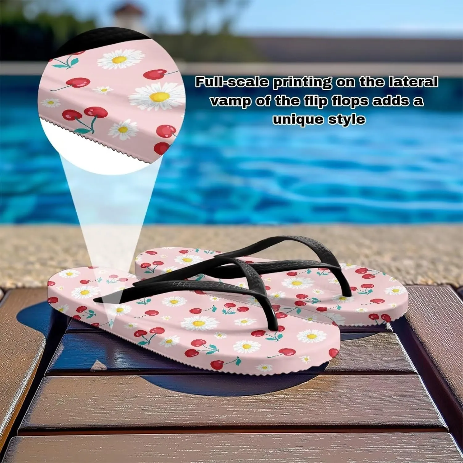Women’s Flip Flop Summer Slippers Anti Slip Lightweight Soft Summer Slippers Beach Pool Bathroom Flat Slide Shoes