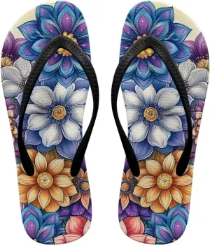 Women’s Flip Flop Summer Slippers Anti Slip Lightweight Soft Summer Slippers Beach Pool Bathroom Flat Slide Shoes
