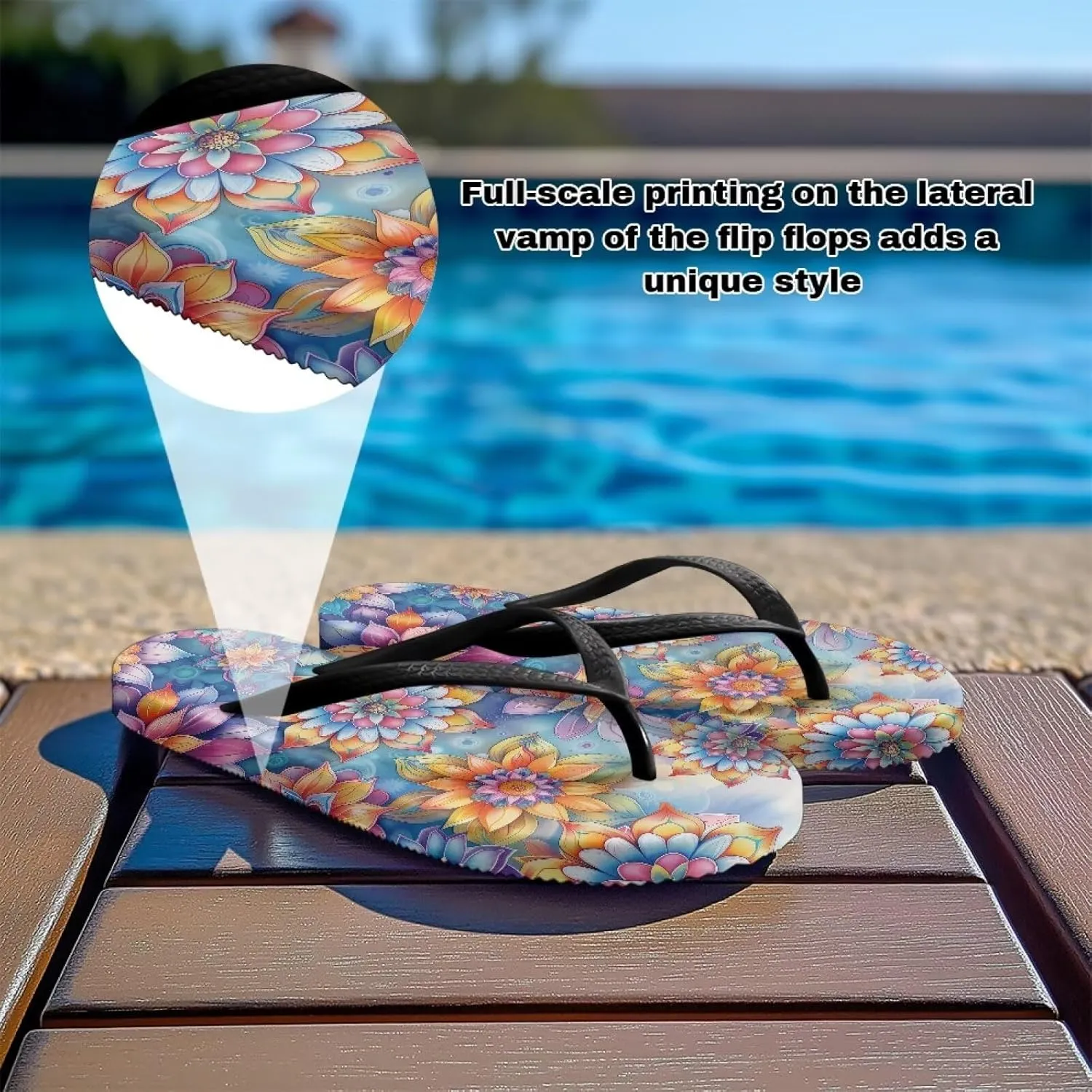 Women’s Flip Flop with Arch Support, Anti Slip Soft Comfortable Summer Slippers Beach Pool Bathroom Flat Slide Shoes