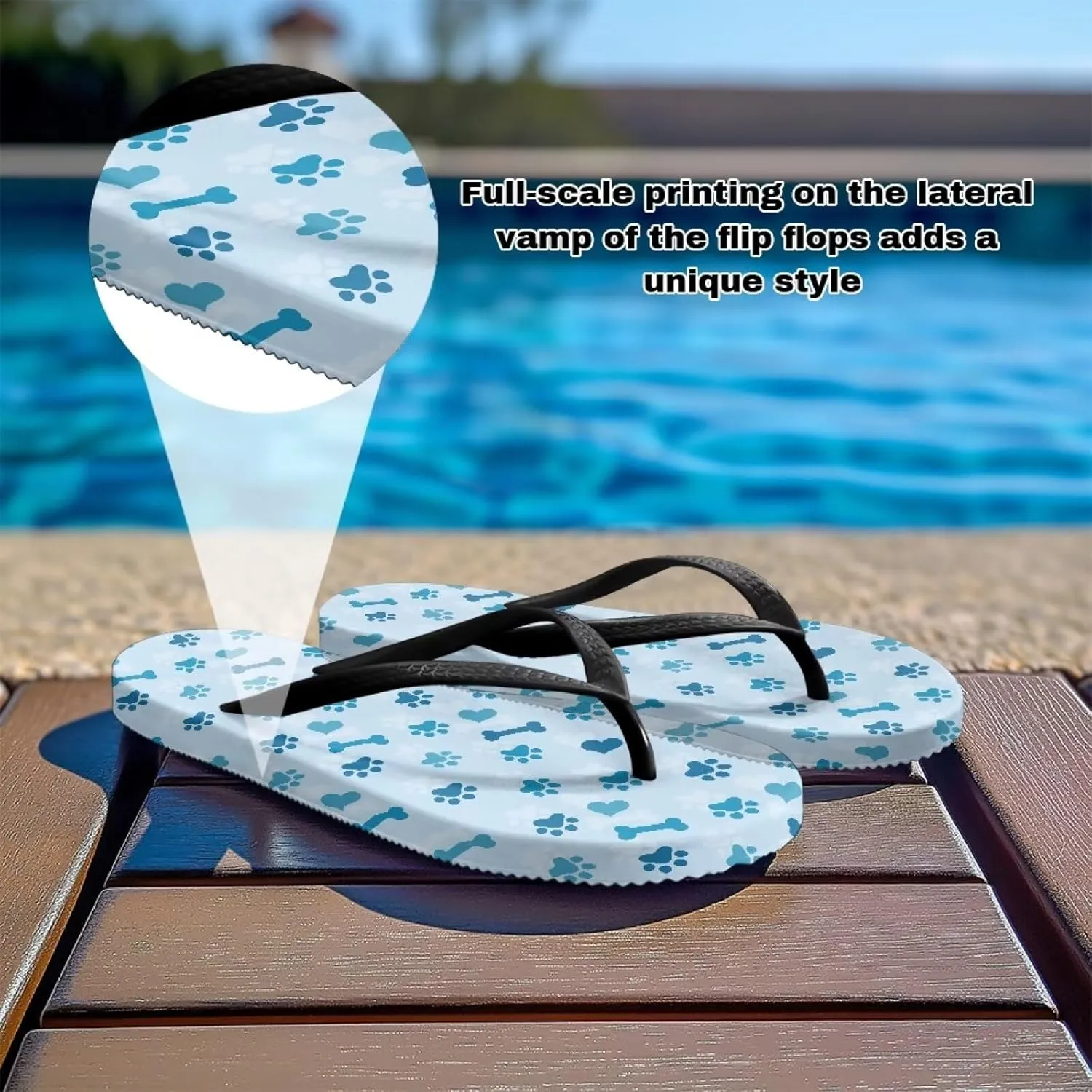 Women’s Flip Flop with Arch Support, Anti Slip Soft Comfortable Summer Slippers Beach Pool Bathroom Flat Slide Shoes