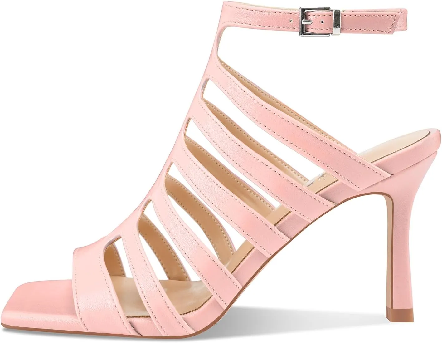 Women's High Heel Stiletto Gladiator Sandals Open Square Toe T-Strap Stilettos Cutout Hollow Dress Slingback Heels Summer Strappy Comfy Shoes for Ladies Sexy Unique