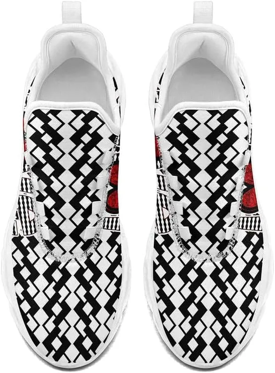 Women's Love Print Sneakers, Lightweight Breathable Casual Walking Shoes – Trendy Romantic Heart Design Athletic Sneakers