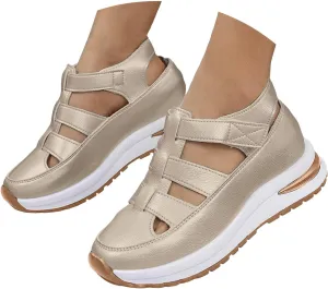Women's Platform Sandals with Closed Toe Sandals Women Comfortable Walking Sandals Women, Hollow Ankle Strap Wedge Design for Summer, Beach, Hiking & Casual Wear 2025
