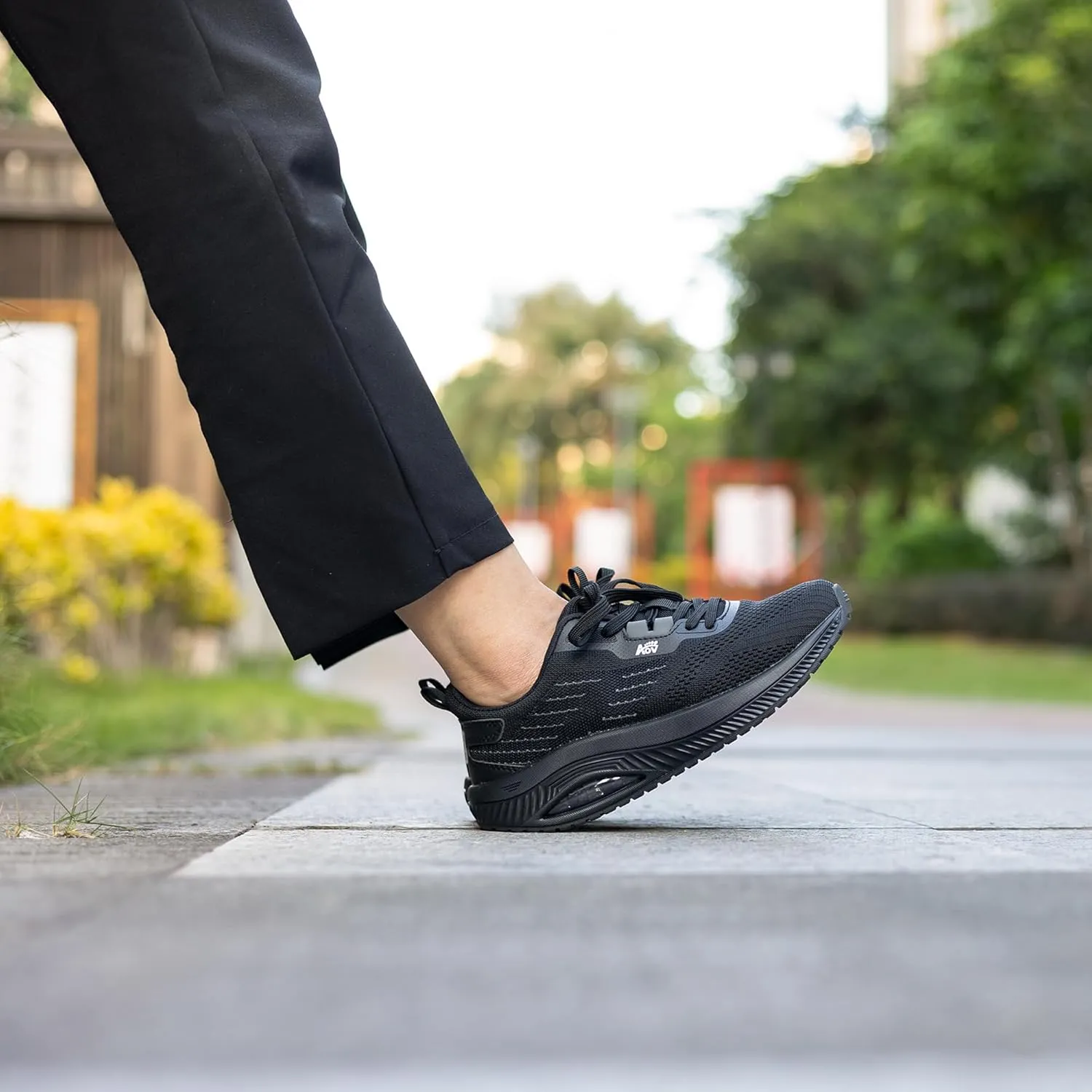Women's Walking Shoes with Arch Support Orthotic Sneakers for Plantar Fasciitis Heel and Foot Pain Relief Tennis AllBlack Size 8