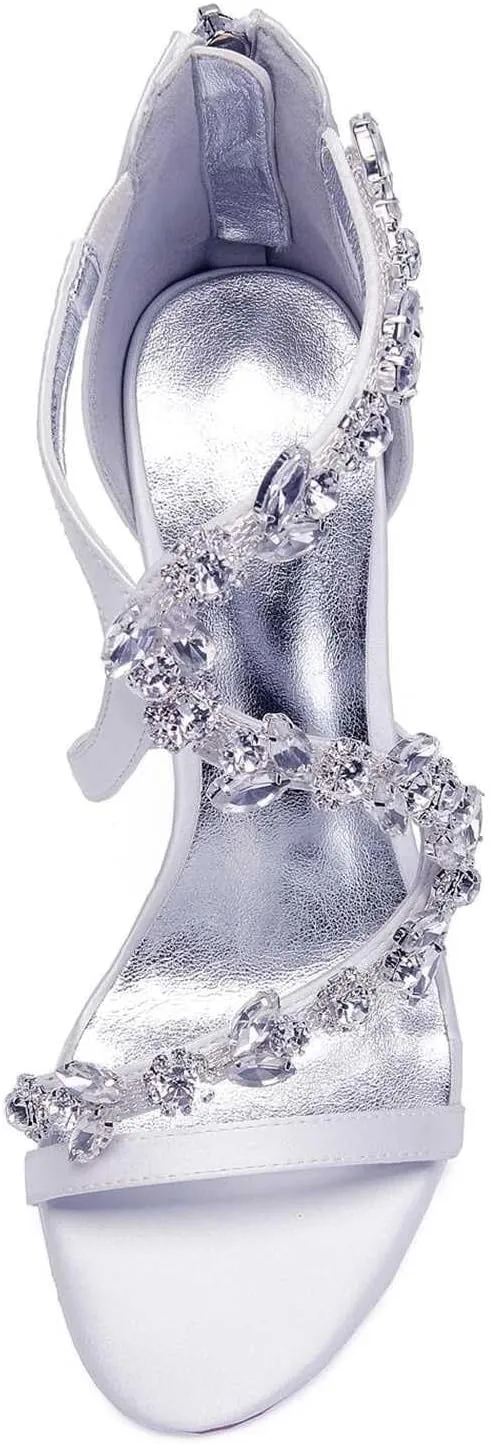 Womens Wedding Shoes Women's 4.13" Kitten Heel Sandals | Open Toe with Ankle Zipper & Rhinestone Accents | Perfect for Summer Dresses & Casual Outfits(Burgundy,8)