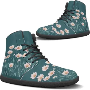 Womens Winter Hiking Boots Wide Toe Box Warm Snow Boots Minimalist Barefoot Boots Non-Slip Ankle Booties