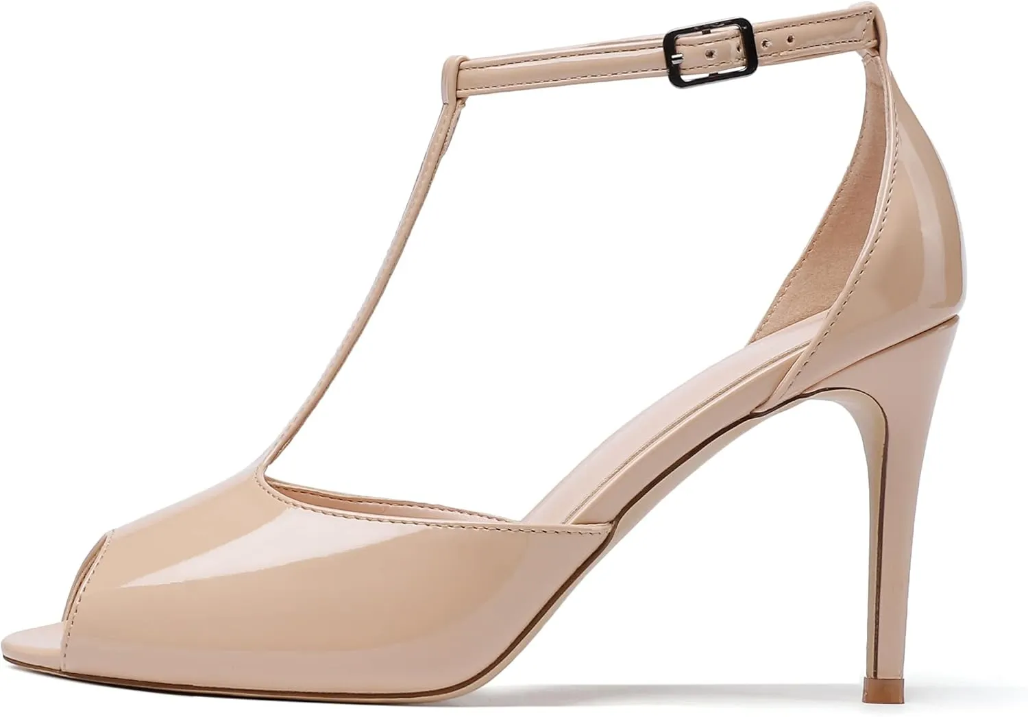 Zamikoo Women's Peep Toe Sandals Ankle Strap Stiletto Pumps Dress Shoes
